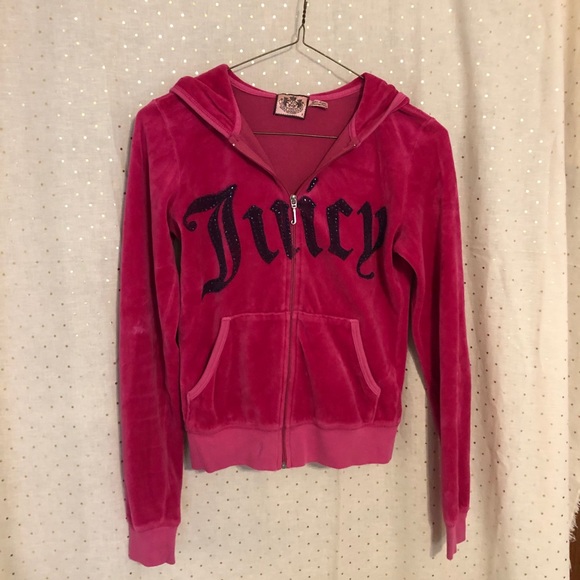 Juicy Couture Tops - Juicy couture vintage velour zip up hoodie